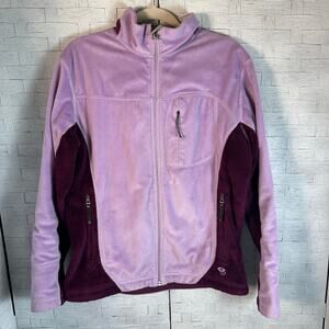 Mountain Hardwear purple zip up fleece jacket cozycore zip pockets Gorpcore